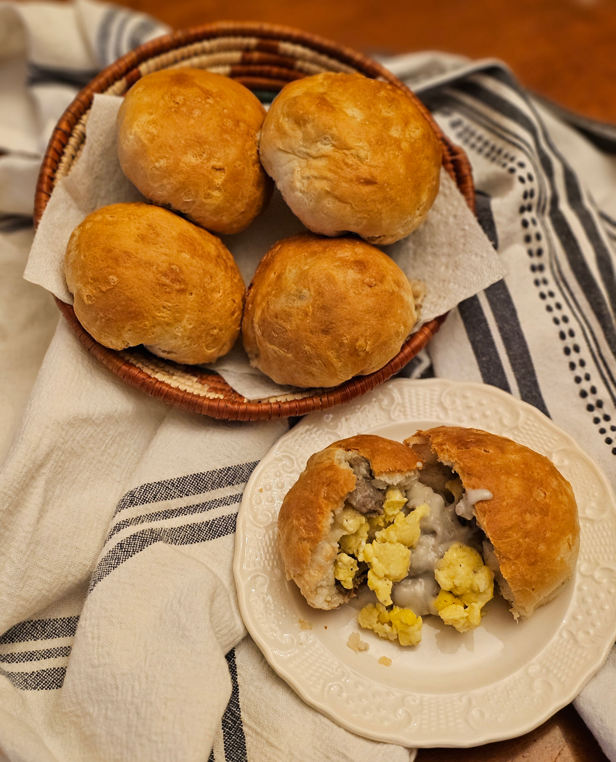 GravyStuffed Biscuits Recipe Grit